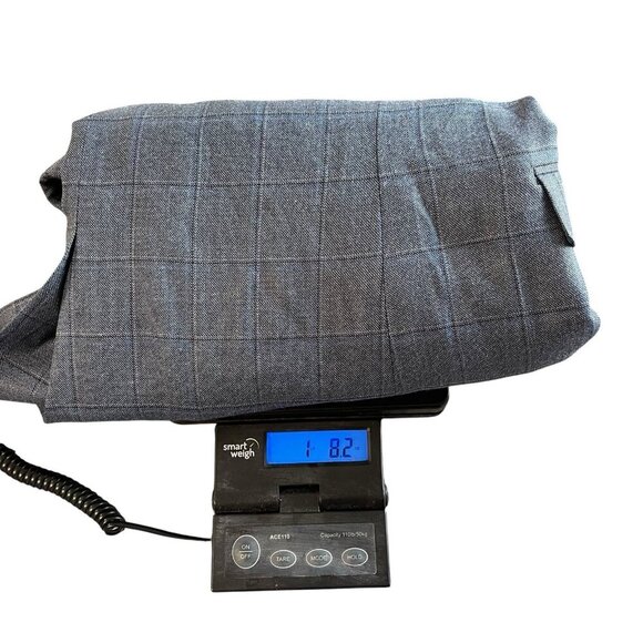 Lauren Ralph Lauren Mens Sport Coat Blazer Blue Gray Check Size 42L Silk Wool - Picture 10 of 10